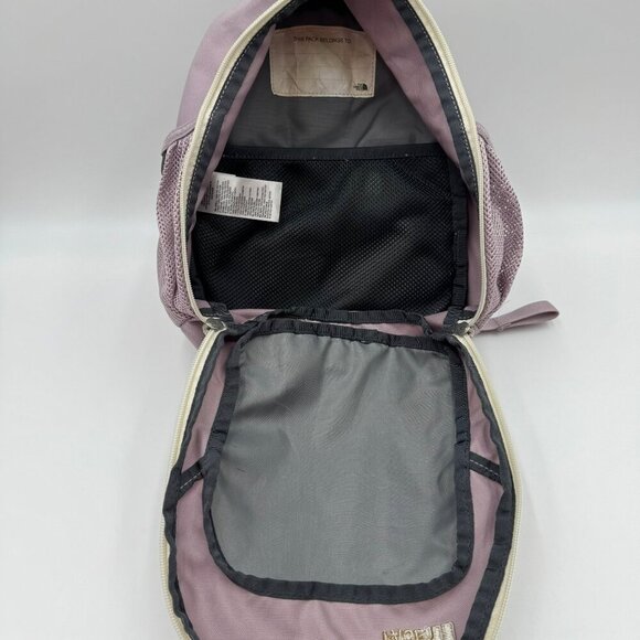 The North Face Lavender Sprout Backpack With Dual Compartments Mesh Side Pockets - Picture 6 of 7
